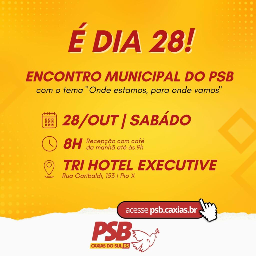 Encontro Municipal do PSB Caxias acontece na próxima semana